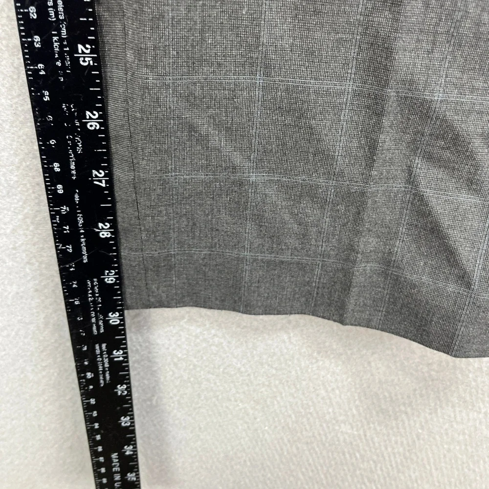 Lauren Ralph Lauren Dress Pants Mens 36x32 Grey Glen Plaid Stretch Preppy Office